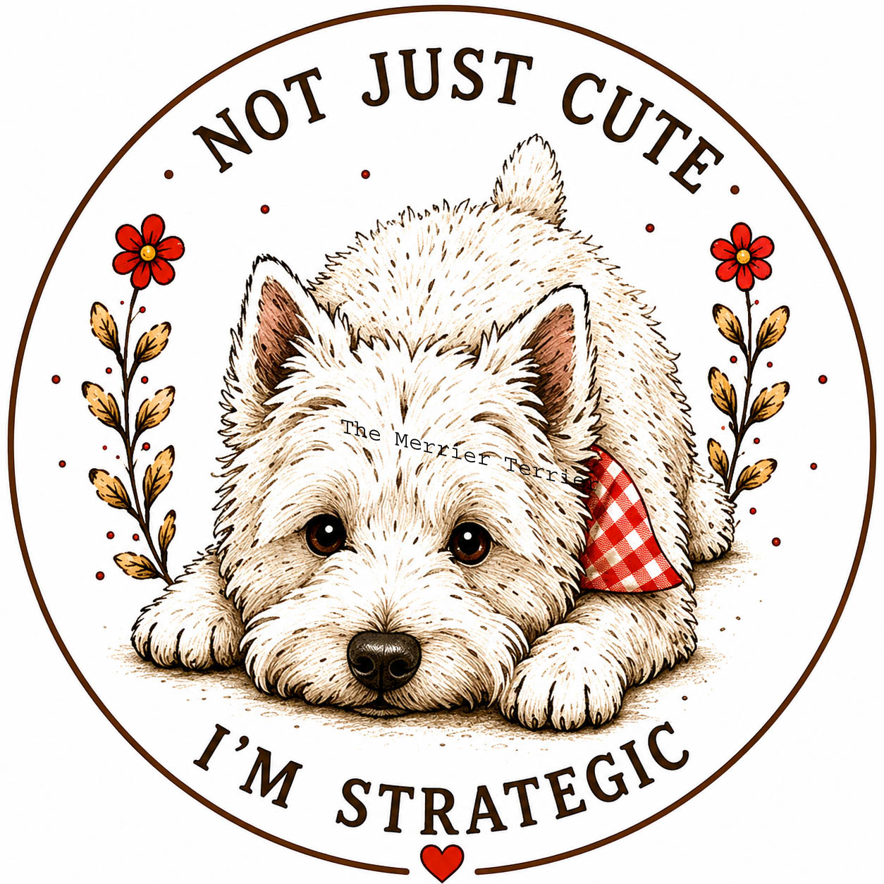 West Highland White Terrier. Not Just Cute. I'm Strategic.