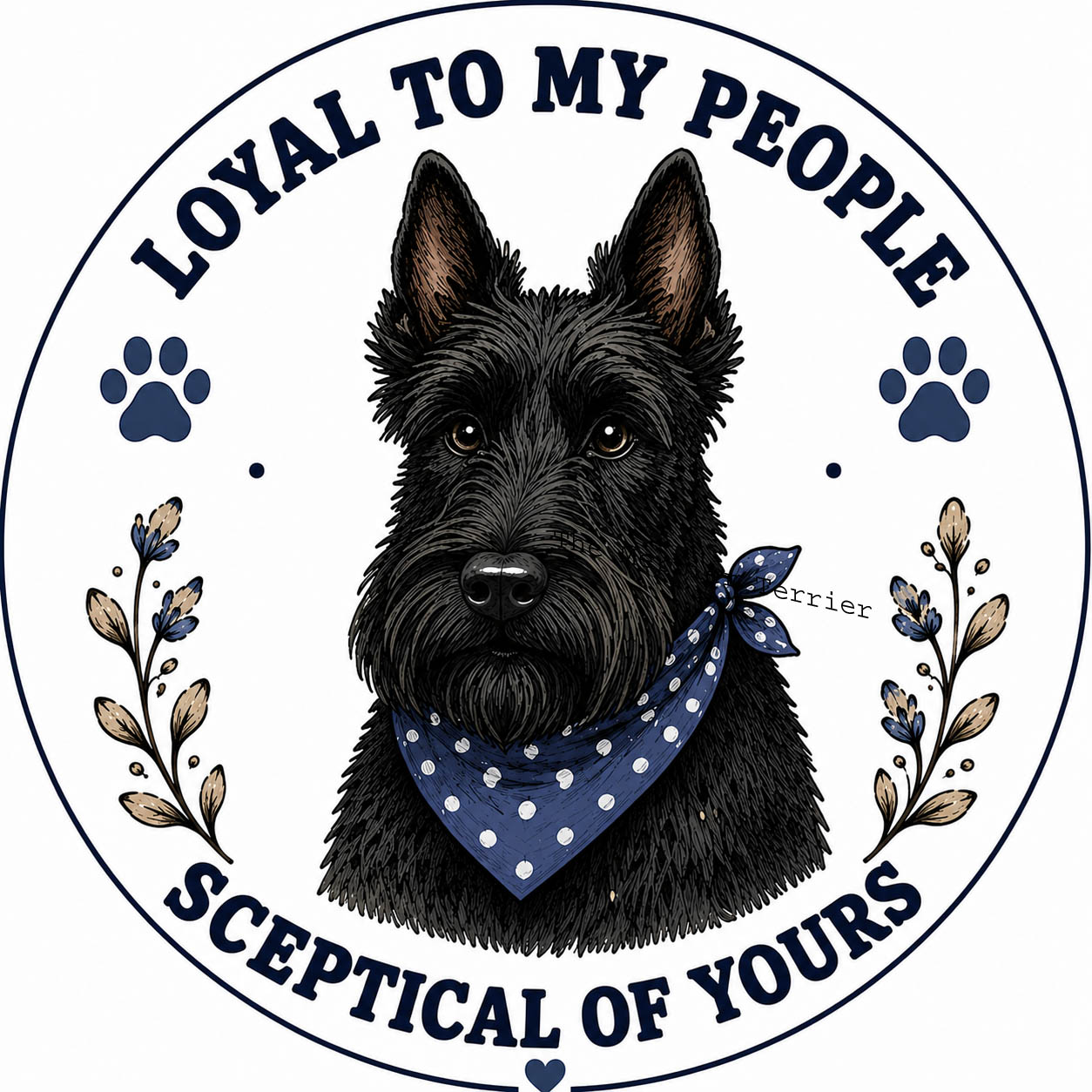 Scottish Terrier. Loyal to my People. Sceptical of Yours.