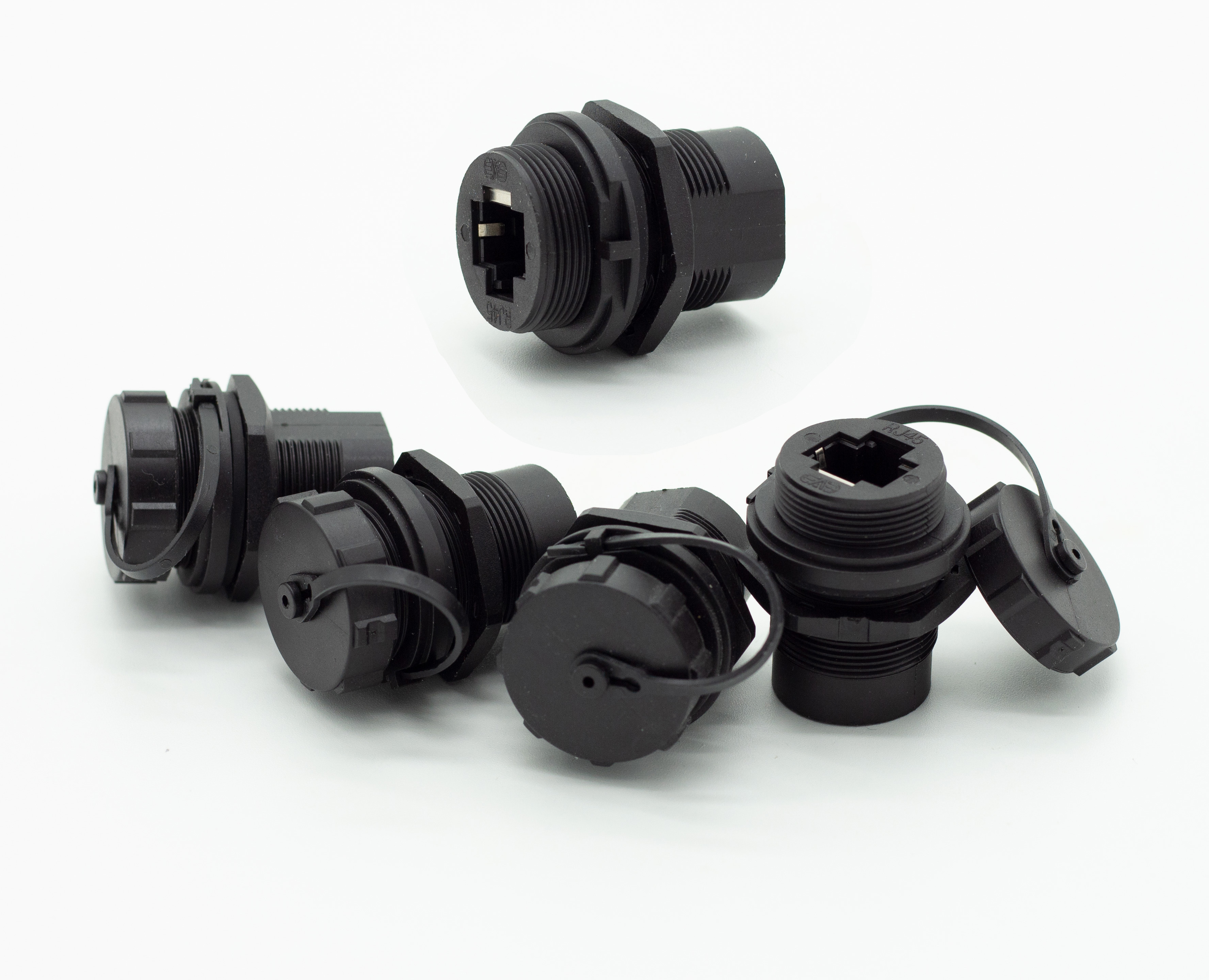 Waterproof Rj45 panel mount connectors 