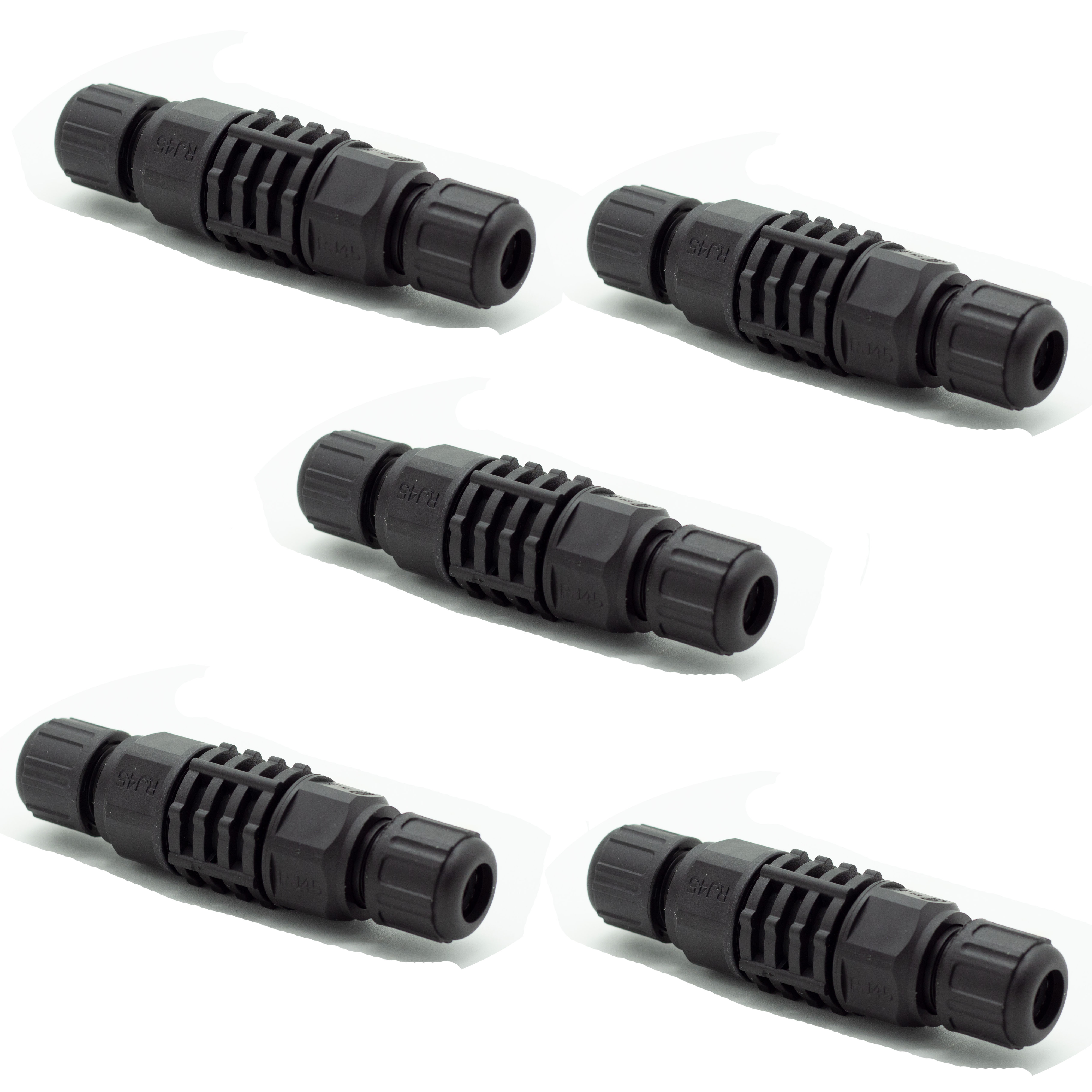 RJ45 Waterproof CAT6/CAT5E/CAT5 Connector, Ethernet LAN Cable Twin-Head Outdoor Coupler Adapter Female to Female