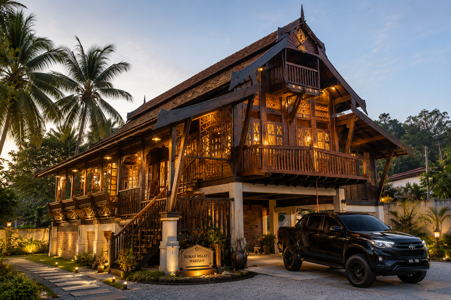 Traditional Malay Wooden House