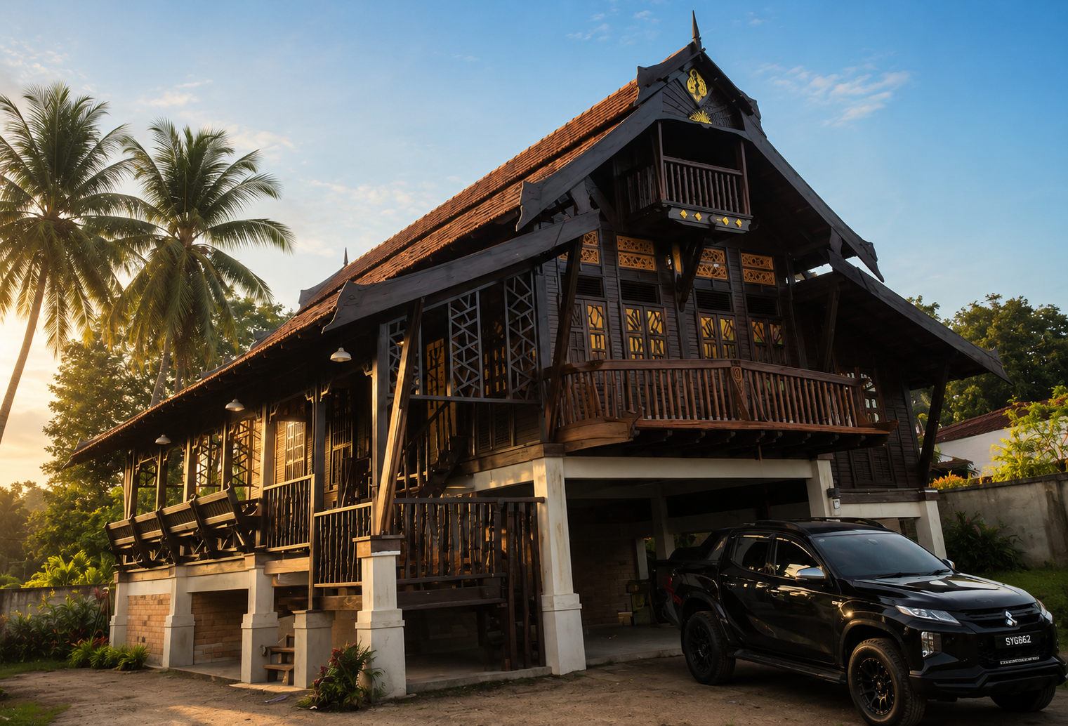 Traditional Malay Wooden House
