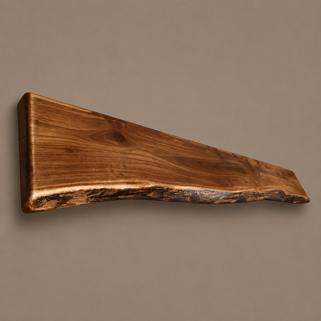 Large Sizing Live Edge Black Walnut Shelf