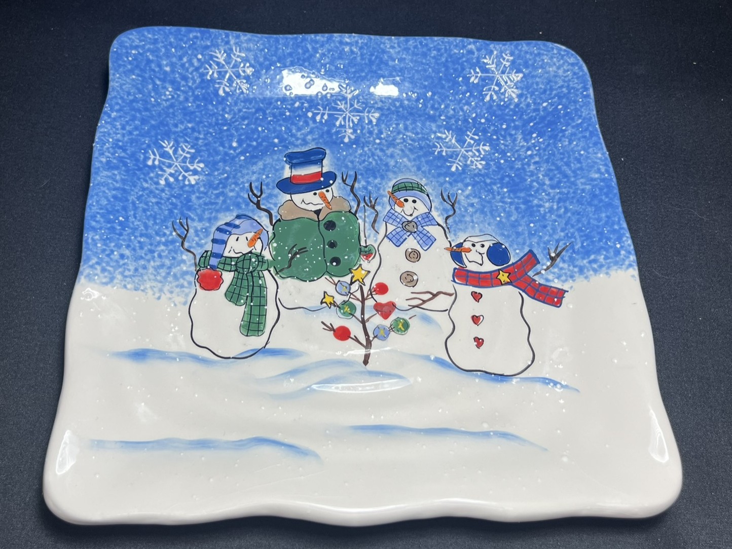 Snowman Winter Ceramic Plate | H212
