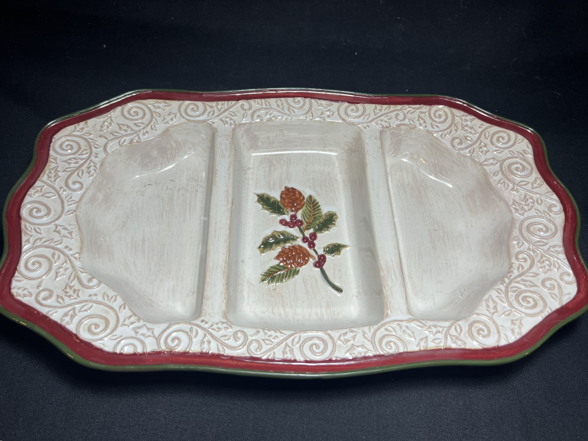 Christmas Divided Serving Platter | H243