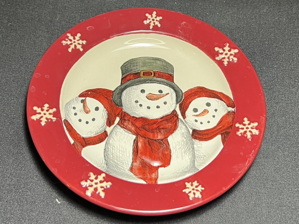 Festive Snowman Holiday Plate | H181
