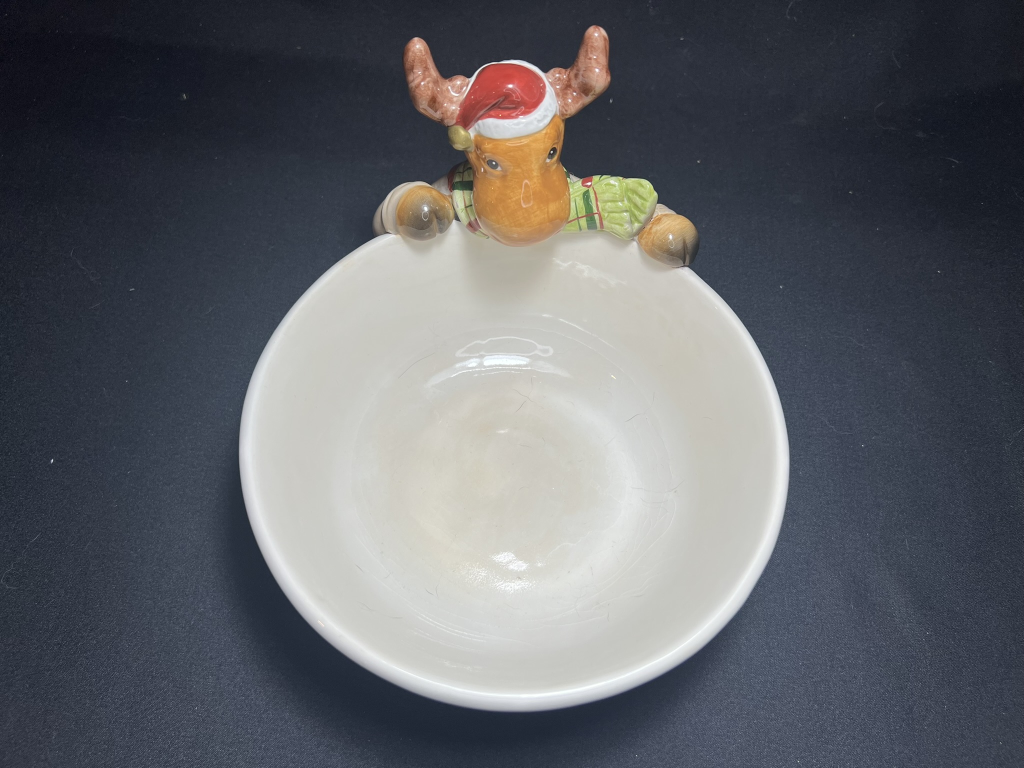 Holiday Moose Ceramic Bowl | H164