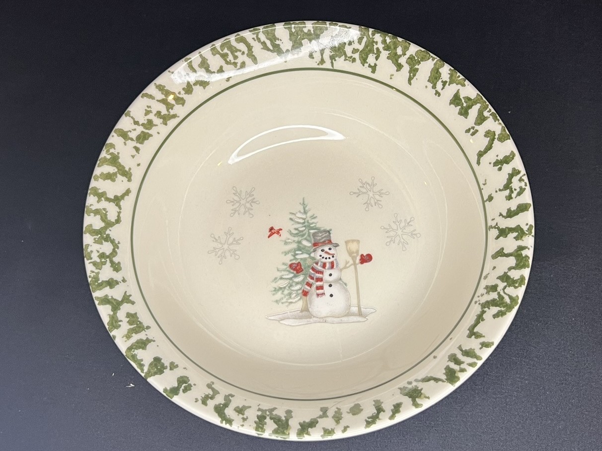 Holiday Snowman Soup Bowl | H128