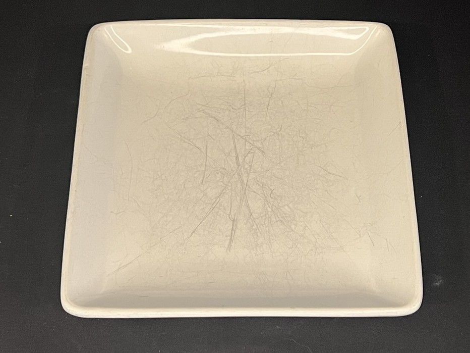 Square White Ceramic Plate | PS107
