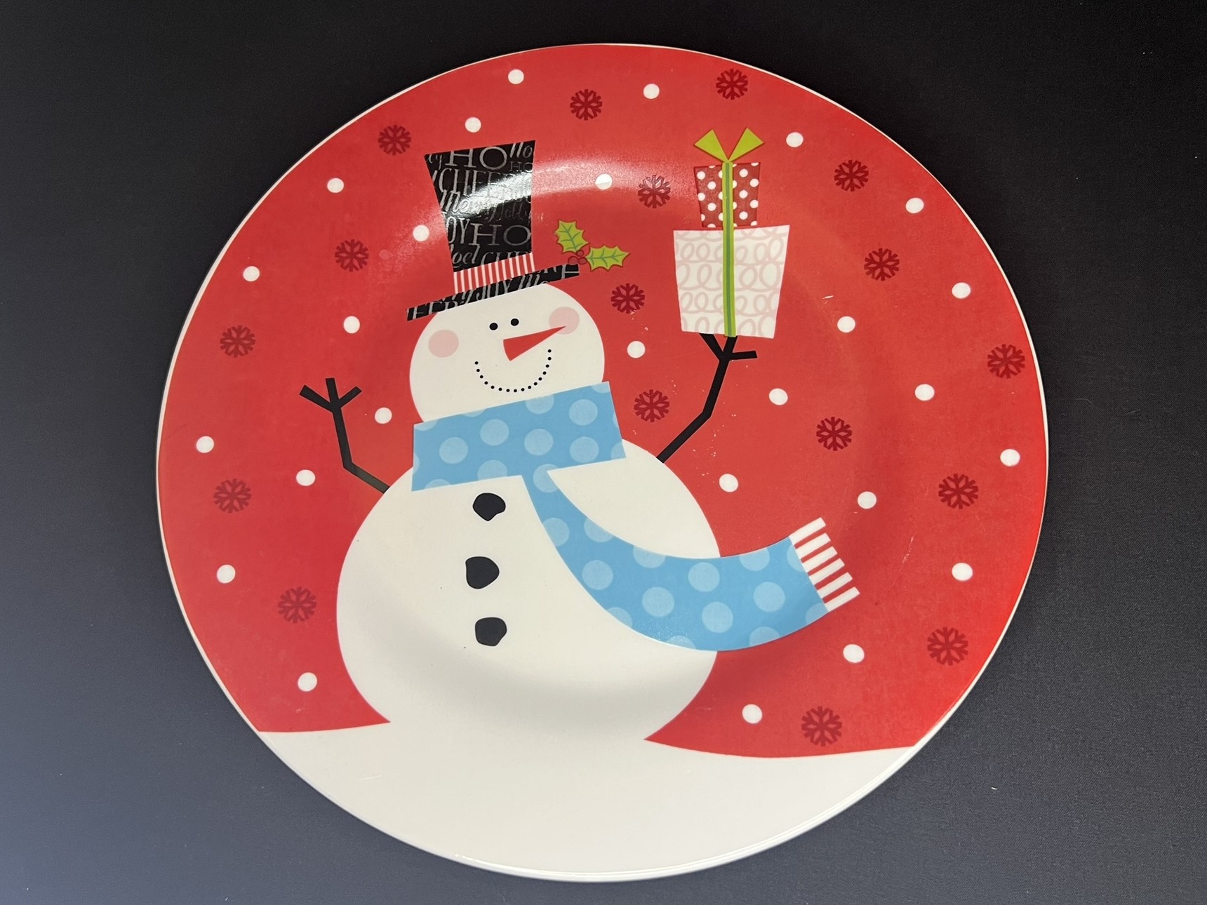 Festive Snowman Plate | H125