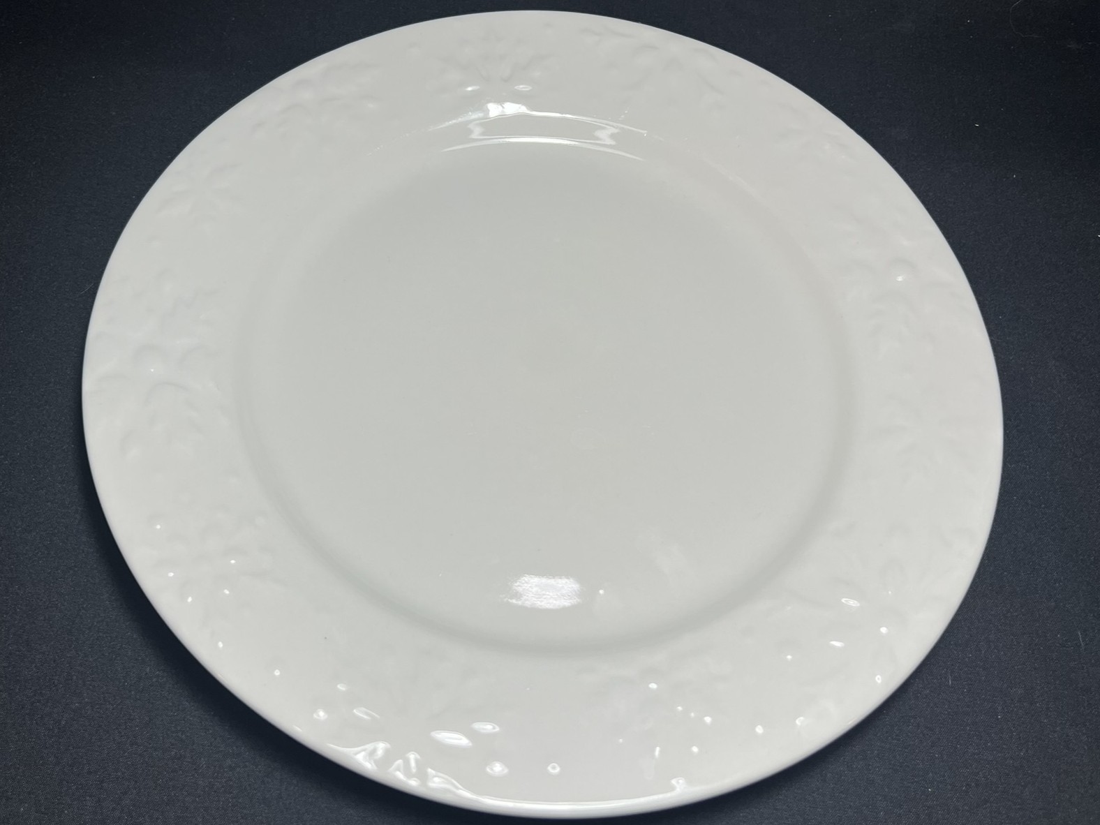 Classic White Ceramic Dinner Plate | H228