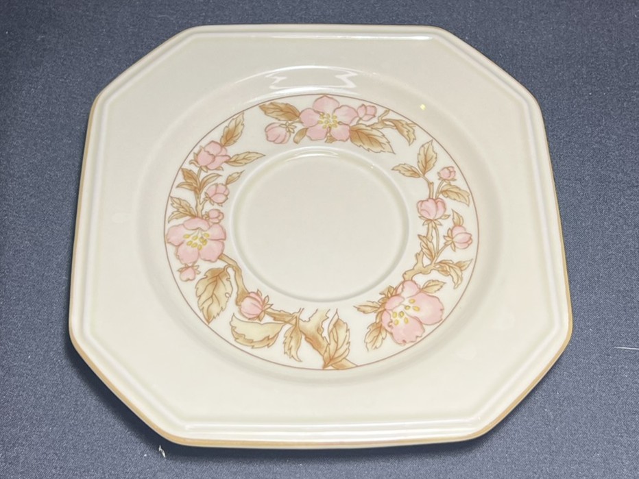 Floral Octagonal Dessert Plate | PFL186
