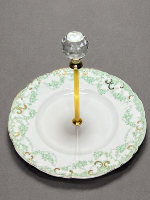 One Tier Vintage Porcelain Jewelry Stand | 1PA101