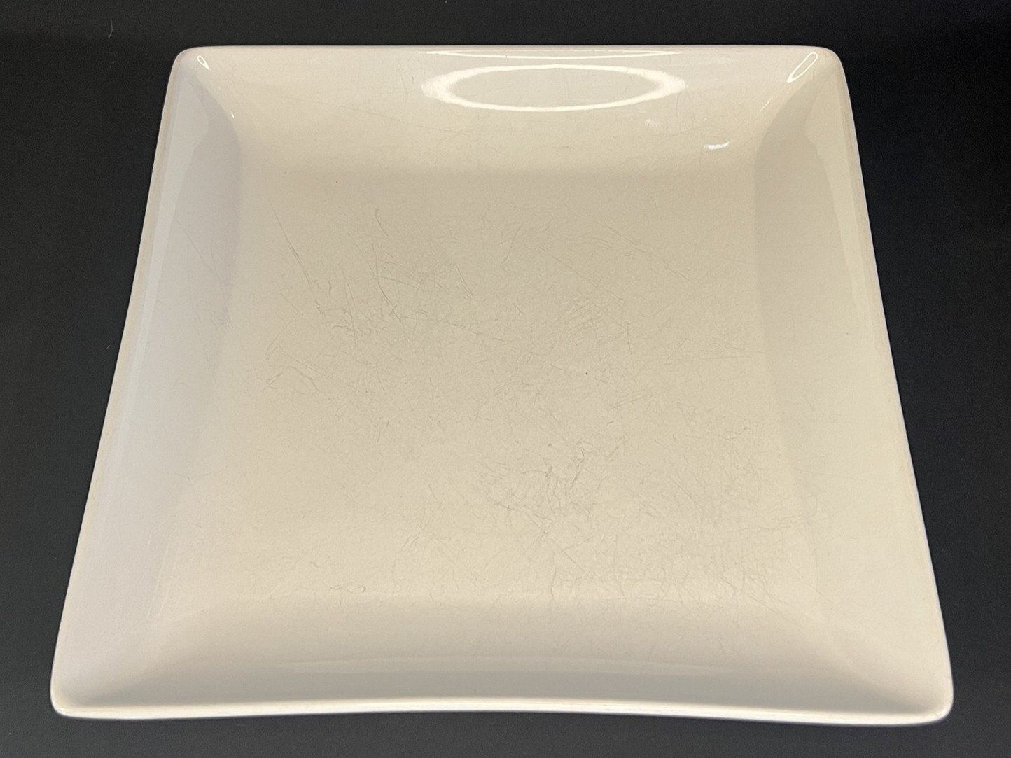Square White Ceramic Plate | PS112