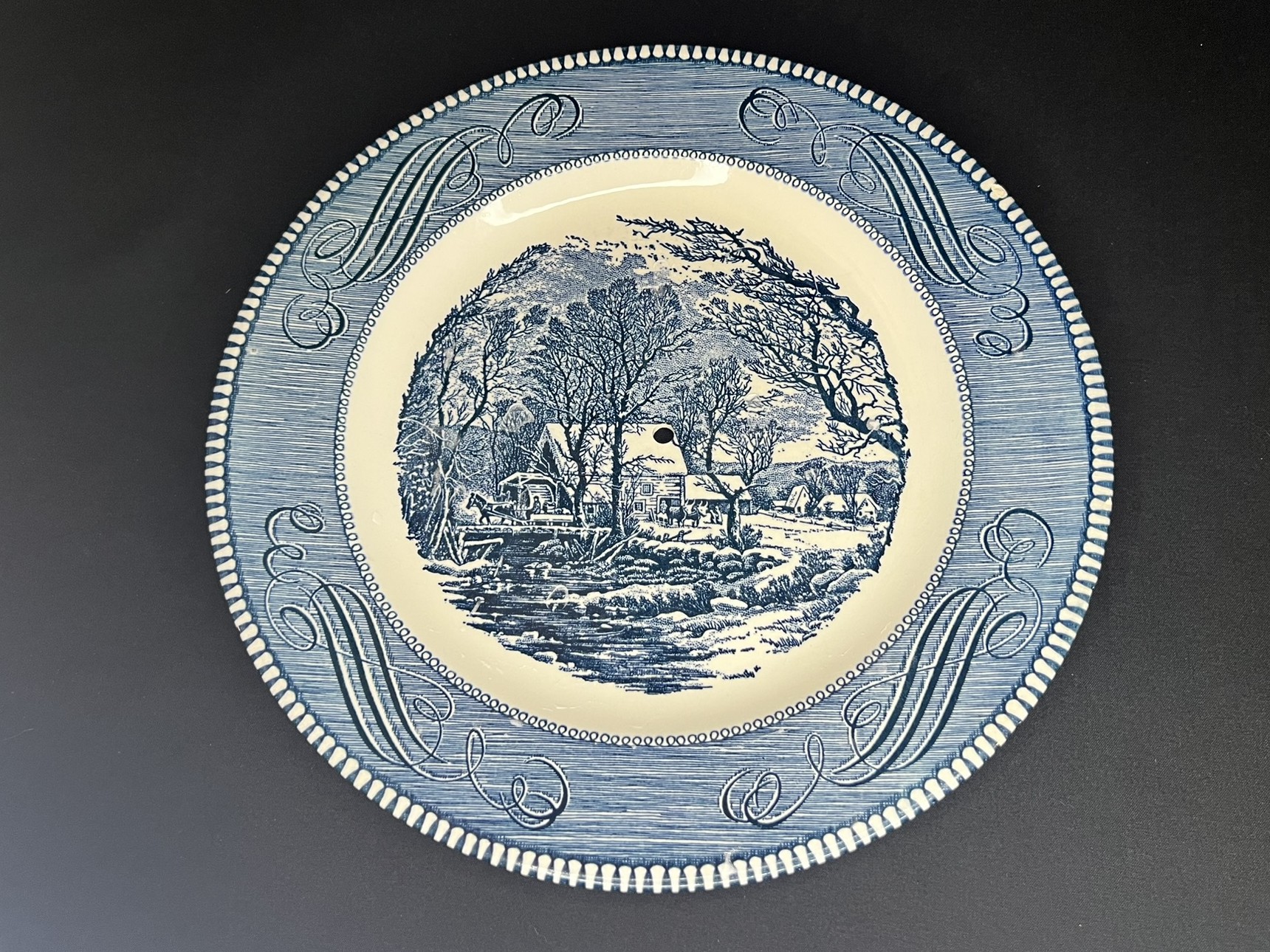 Vintage Blue Transferware Plate | PU112