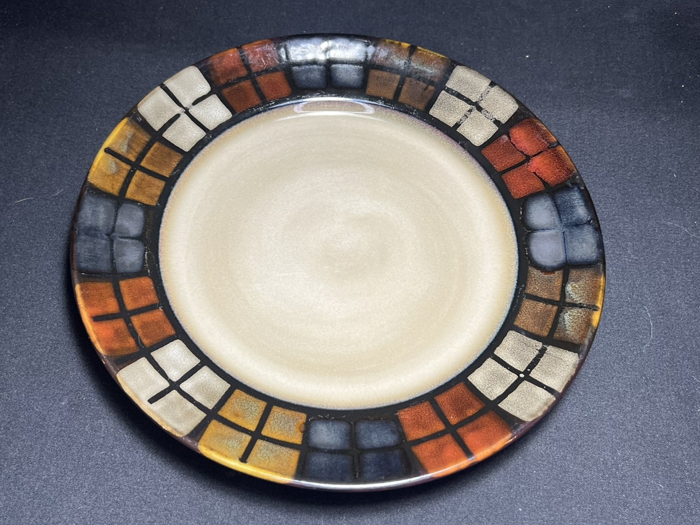 Mosaic Rim Ceramic Plate | PC148