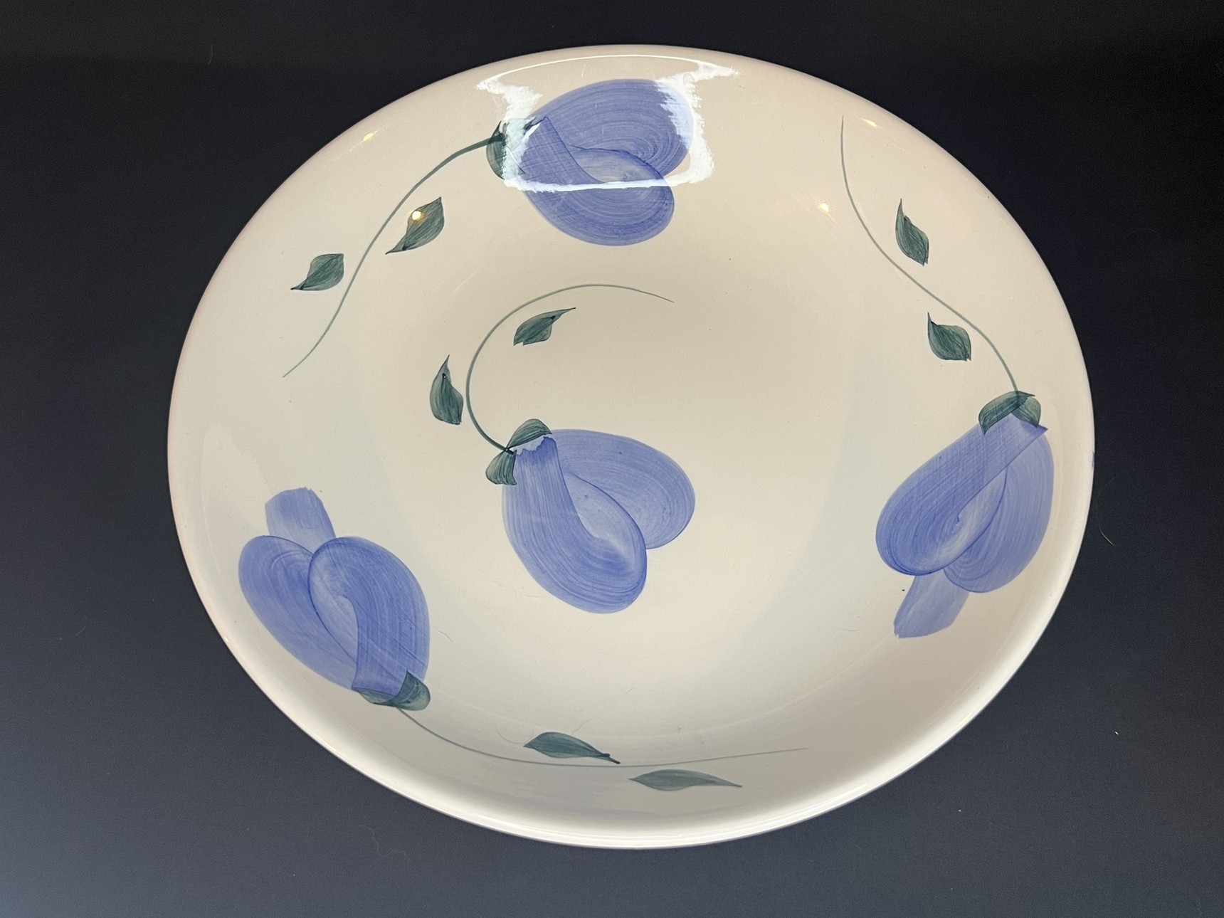 Hand-Painted Floral Dinner Bowl | B126