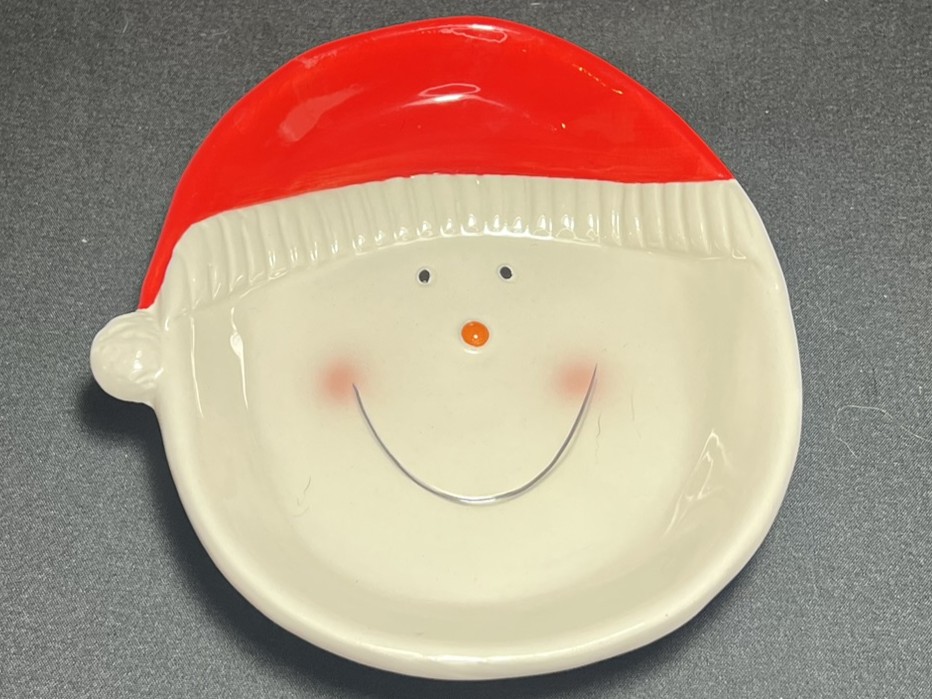 Santa Face Ceramic Plate | H140