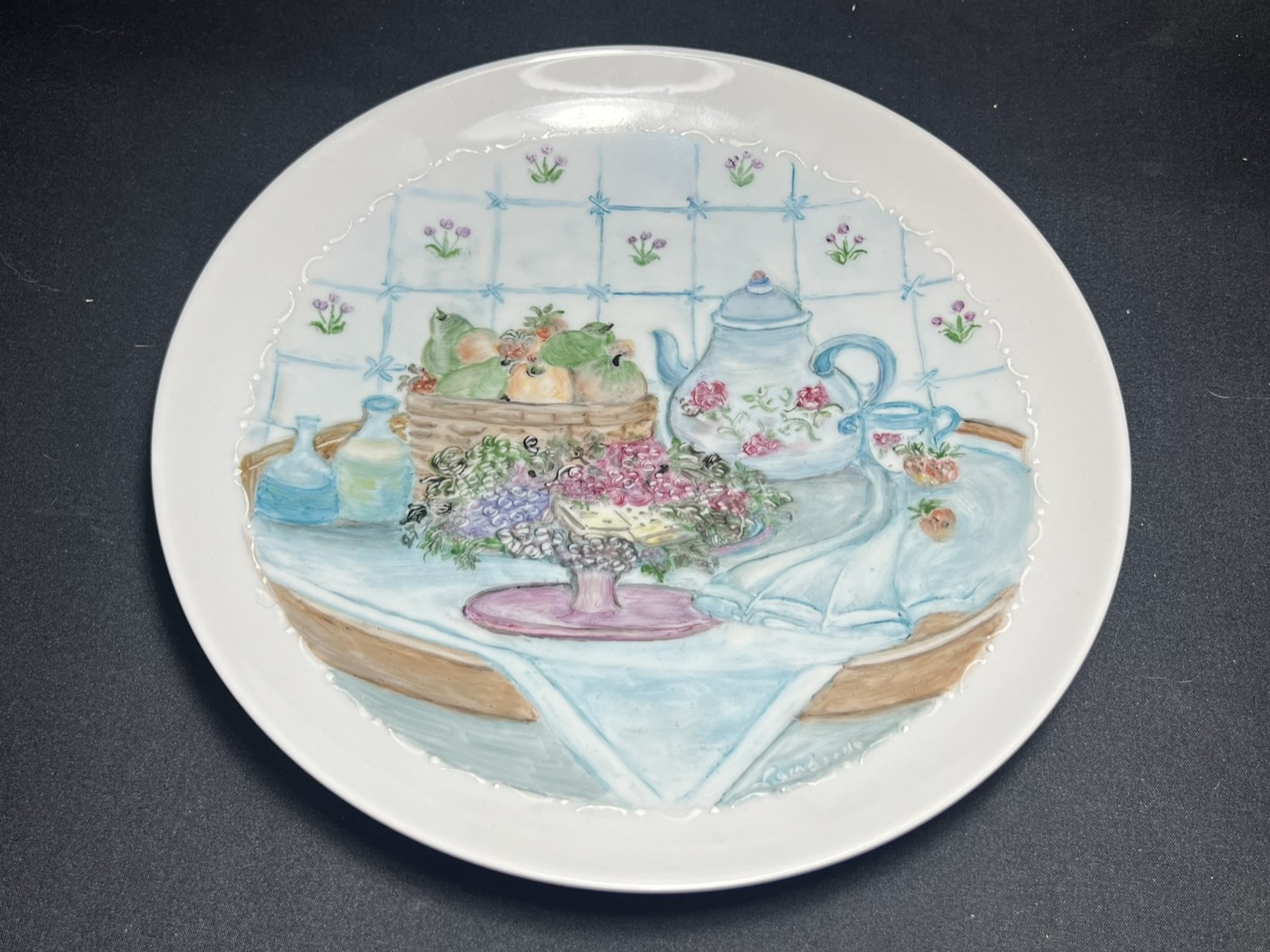 Decorative Kitchen Scene Porcelain Plate | PFL210