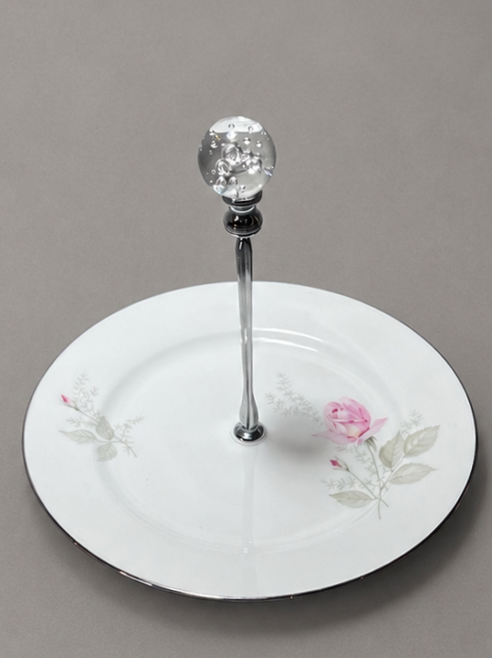 One Tier Porcelain Jewelry Stand | 1PA108