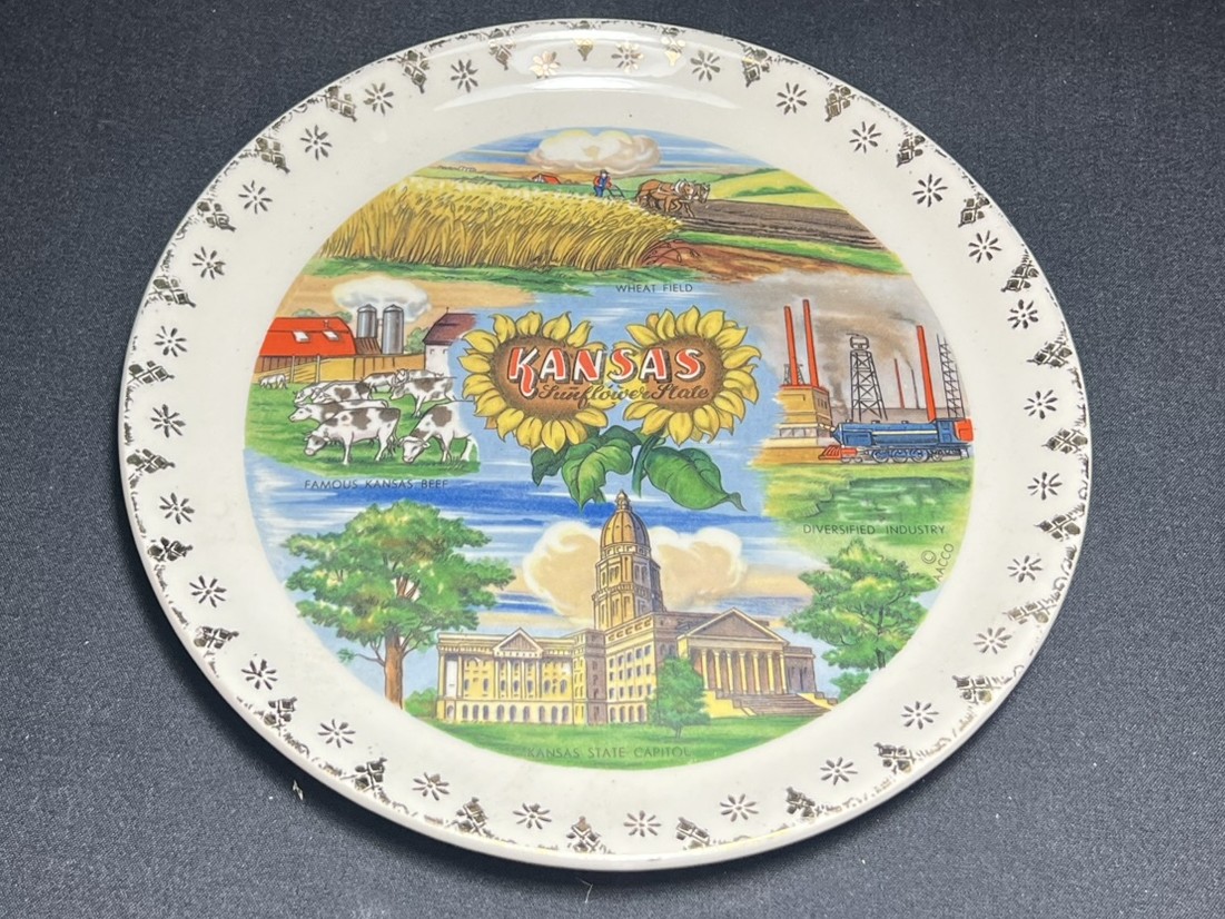 Kansas Souvenir Decorative Plate | PU119