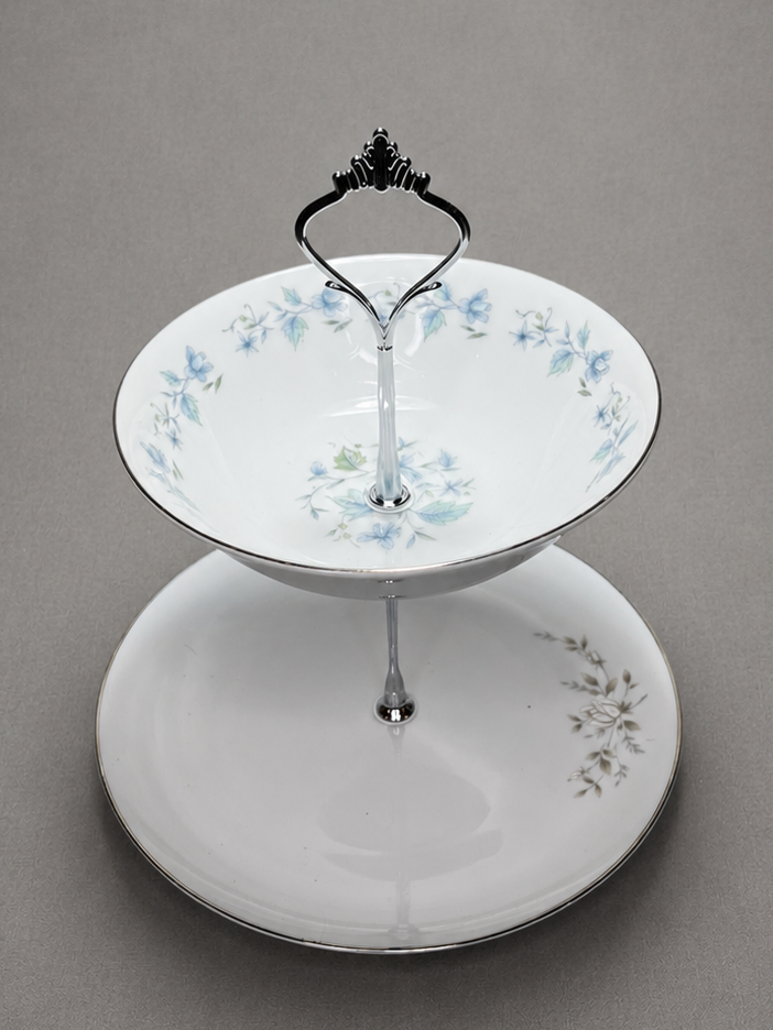 Vintage Two-Tier Porcelain Serving Tray | 2PA104