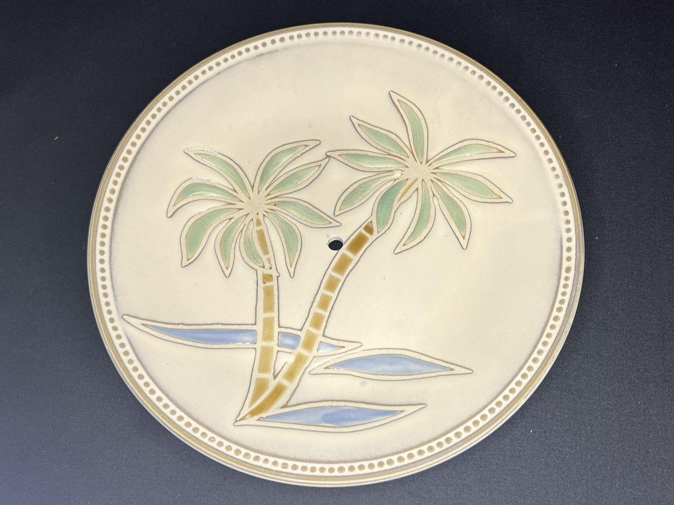 Palm Tree Ceramic Plate | PU109