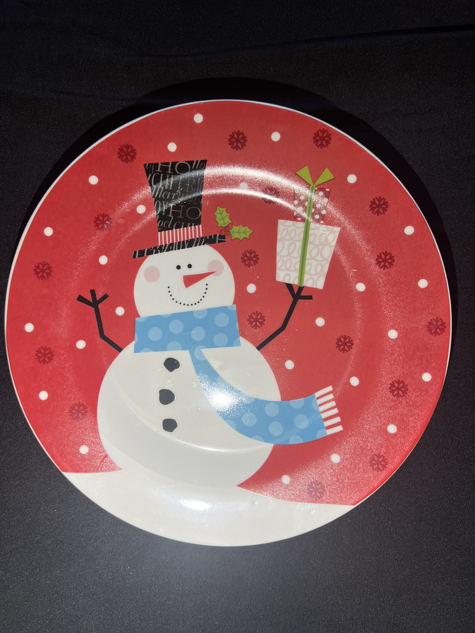 Festive Snowman Plate | H125