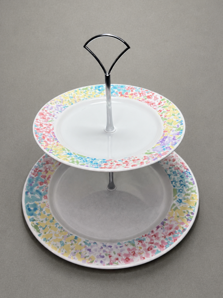 2-Tier Porcelain Serving Stand | 2PA117