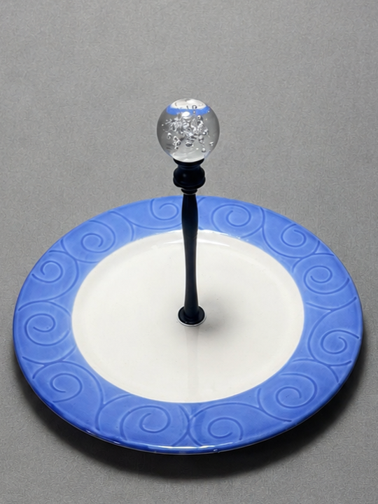 One Tier Swirl Edge Jewelry Stand | 1PA105