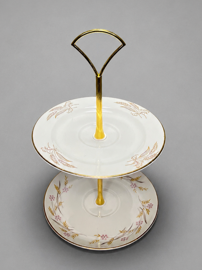 Elegant Two-Tier Porcelain Dessert Stand | 2PA107