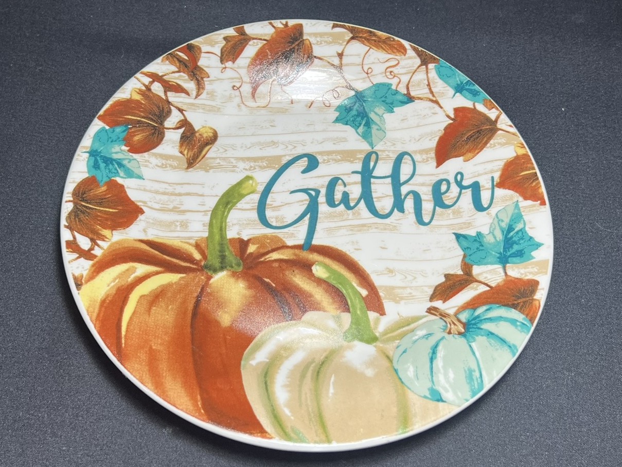 Gather Autumn Pumpkin Plate | H204