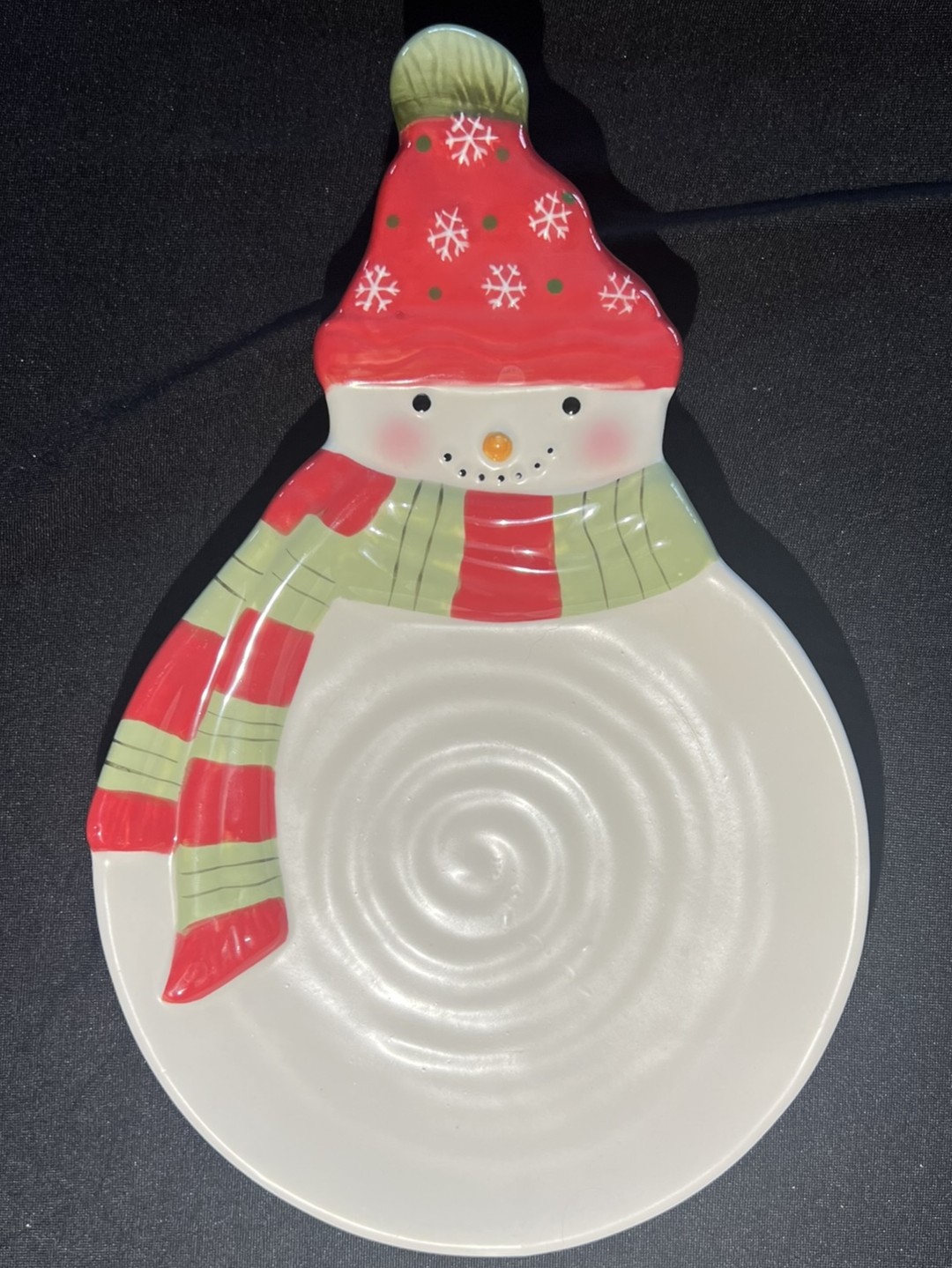 Snowman Ceramic Plate | H114