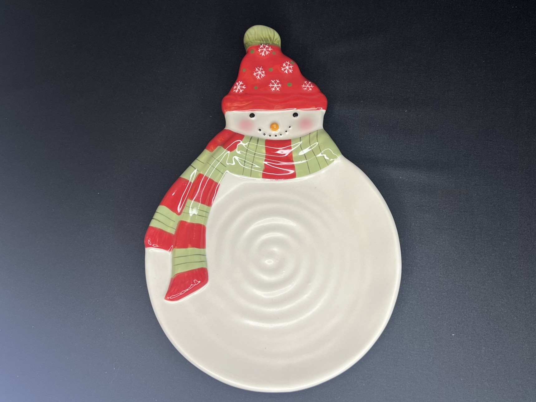 Snowman Ceramic Plate | H114
