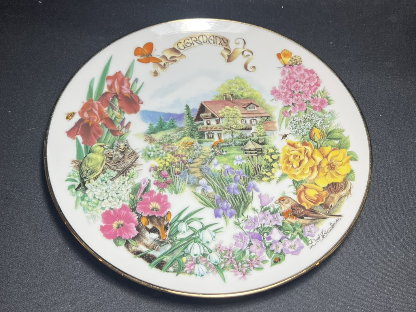 Decorative Floral Collectible Plate | PU138