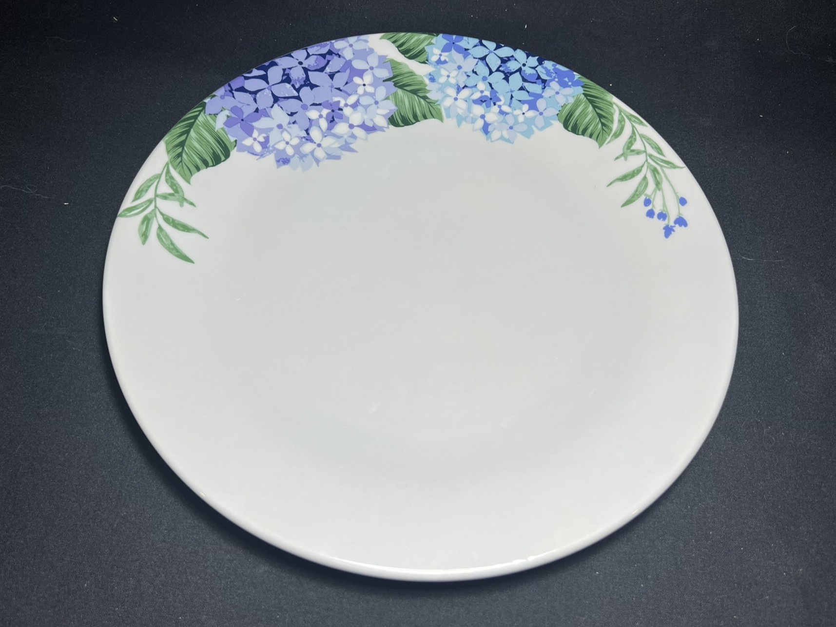 Hydrangea Floral Ceramic Plate | PFL220