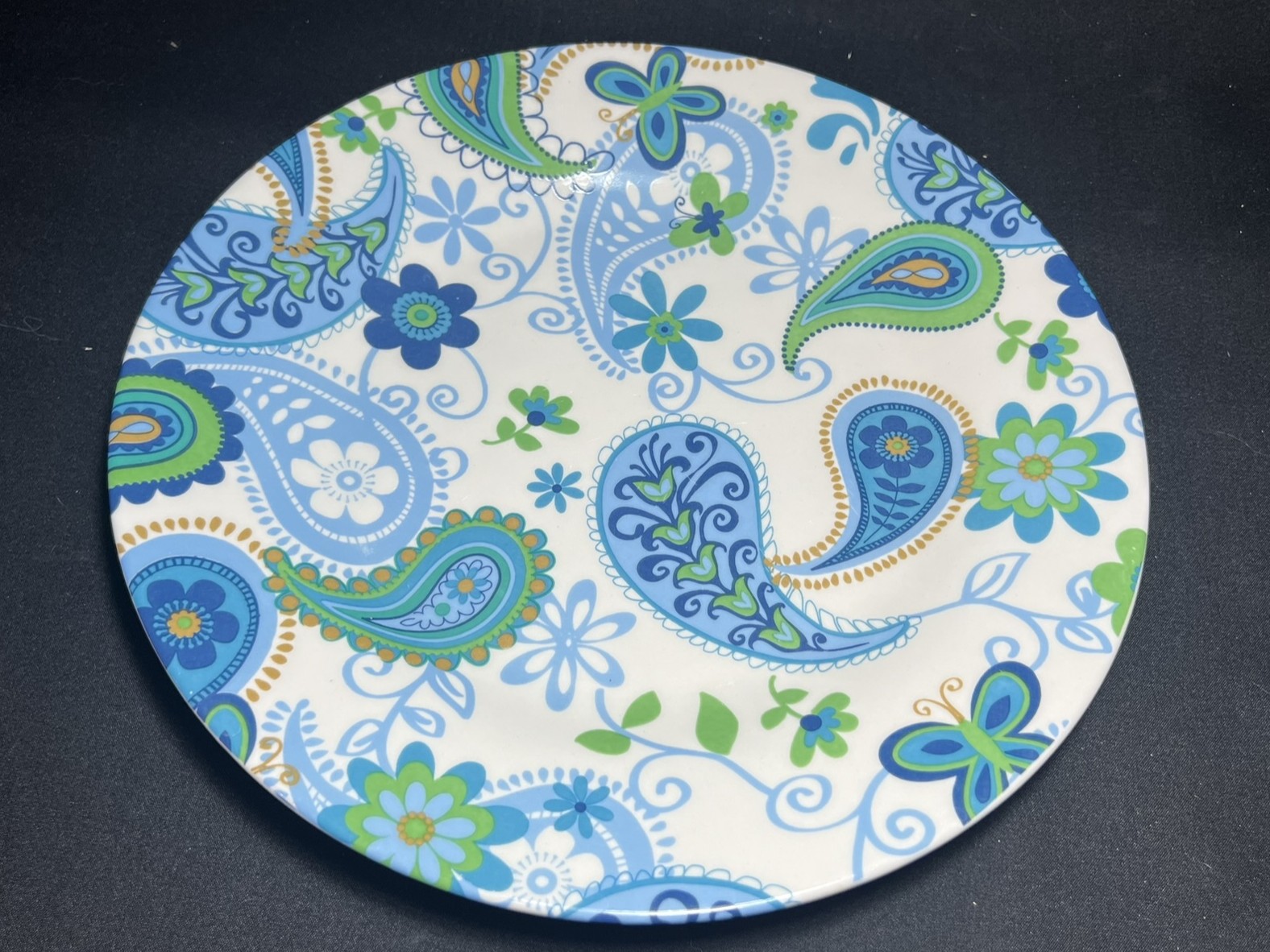 Paisley Floral Ceramic Plate | PU146