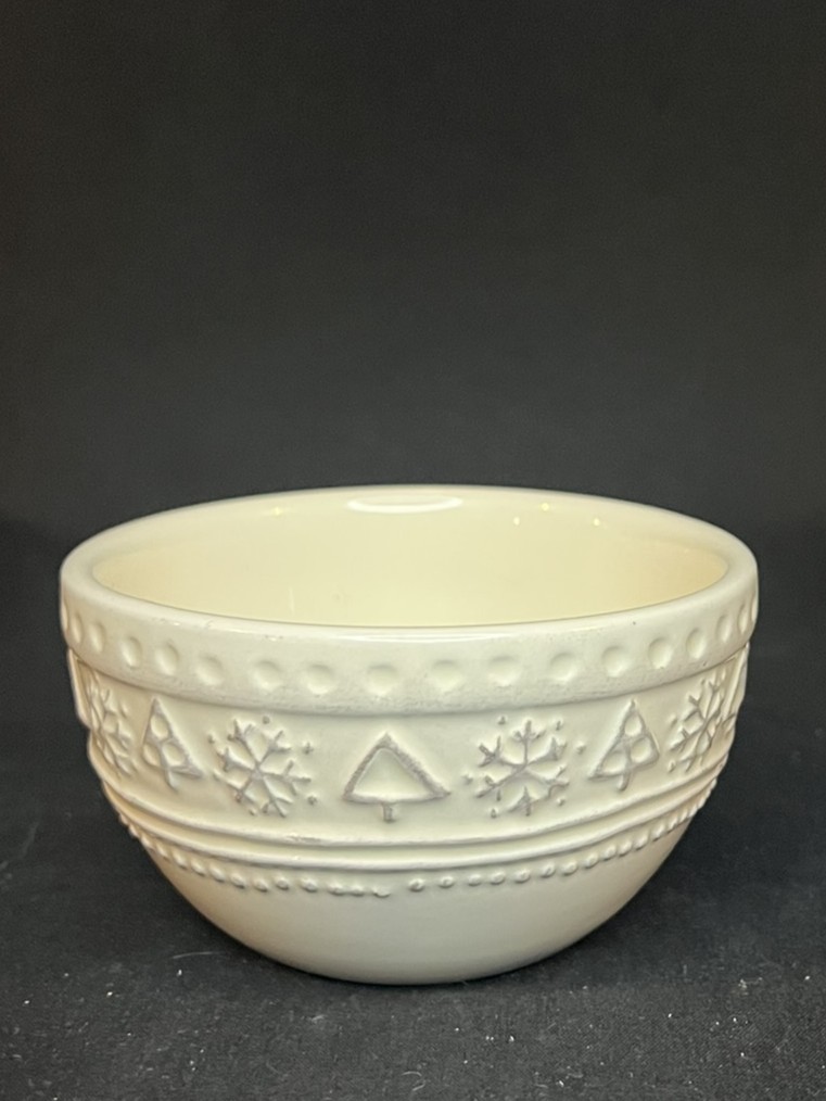 White Ceramic Winter Bowl | H132
