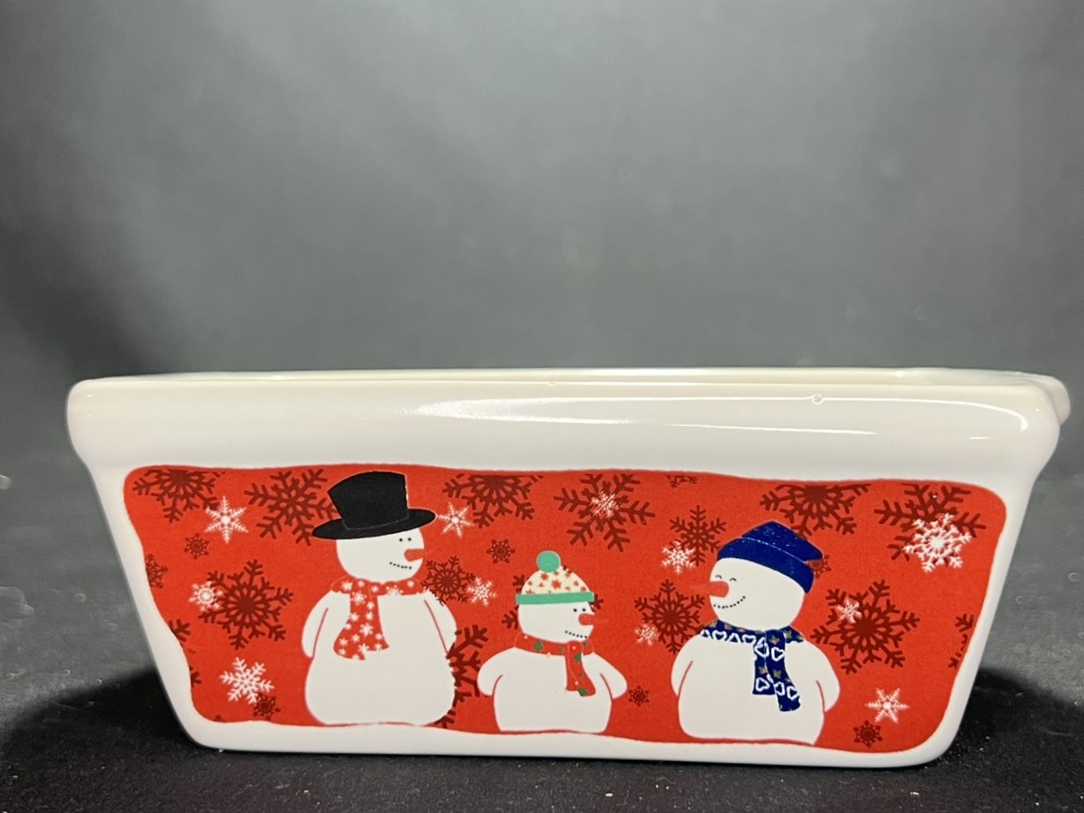 Snowman Holiday Ceramic Dish | H170