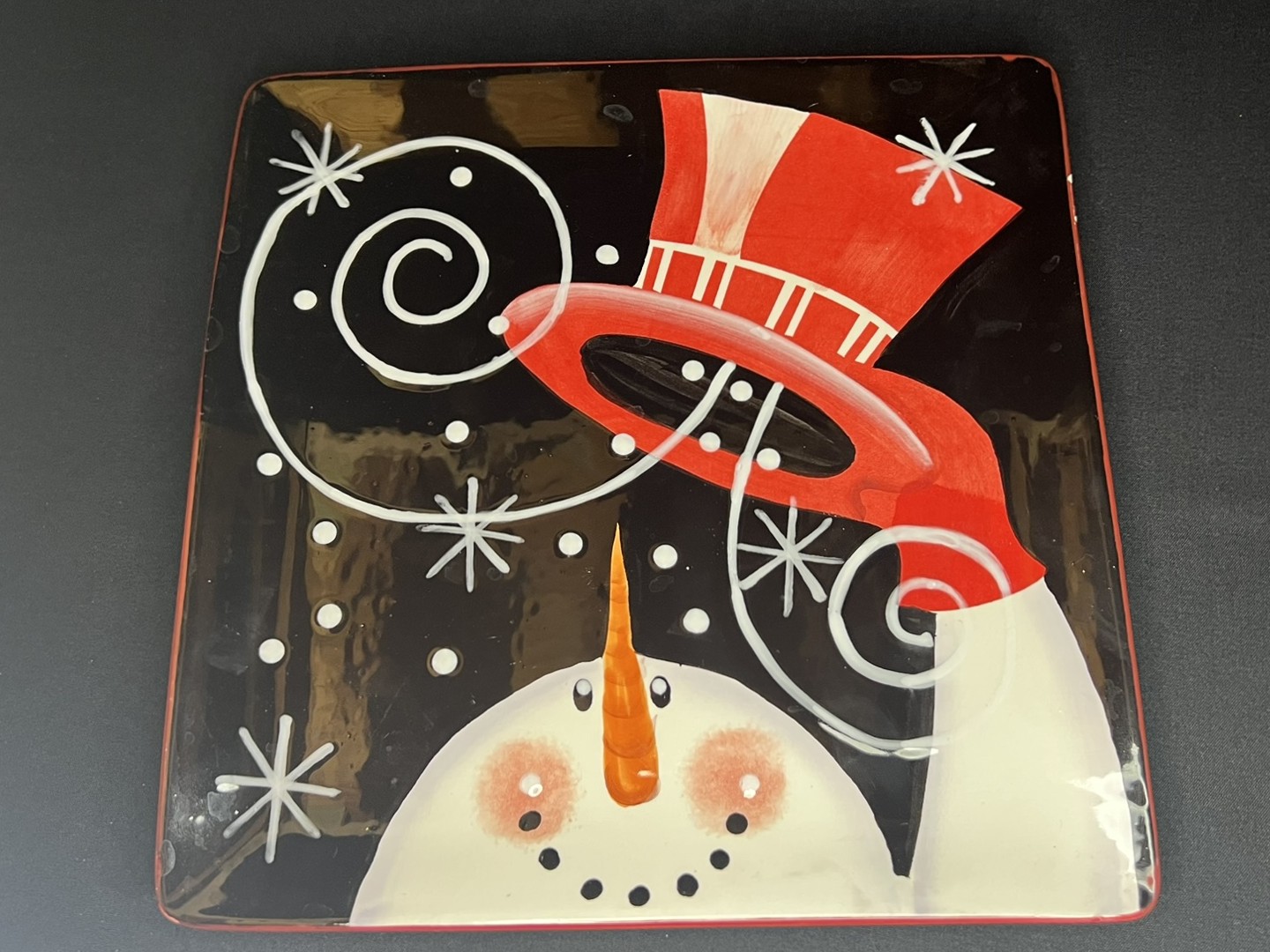 Festive Snowman Plate | H122