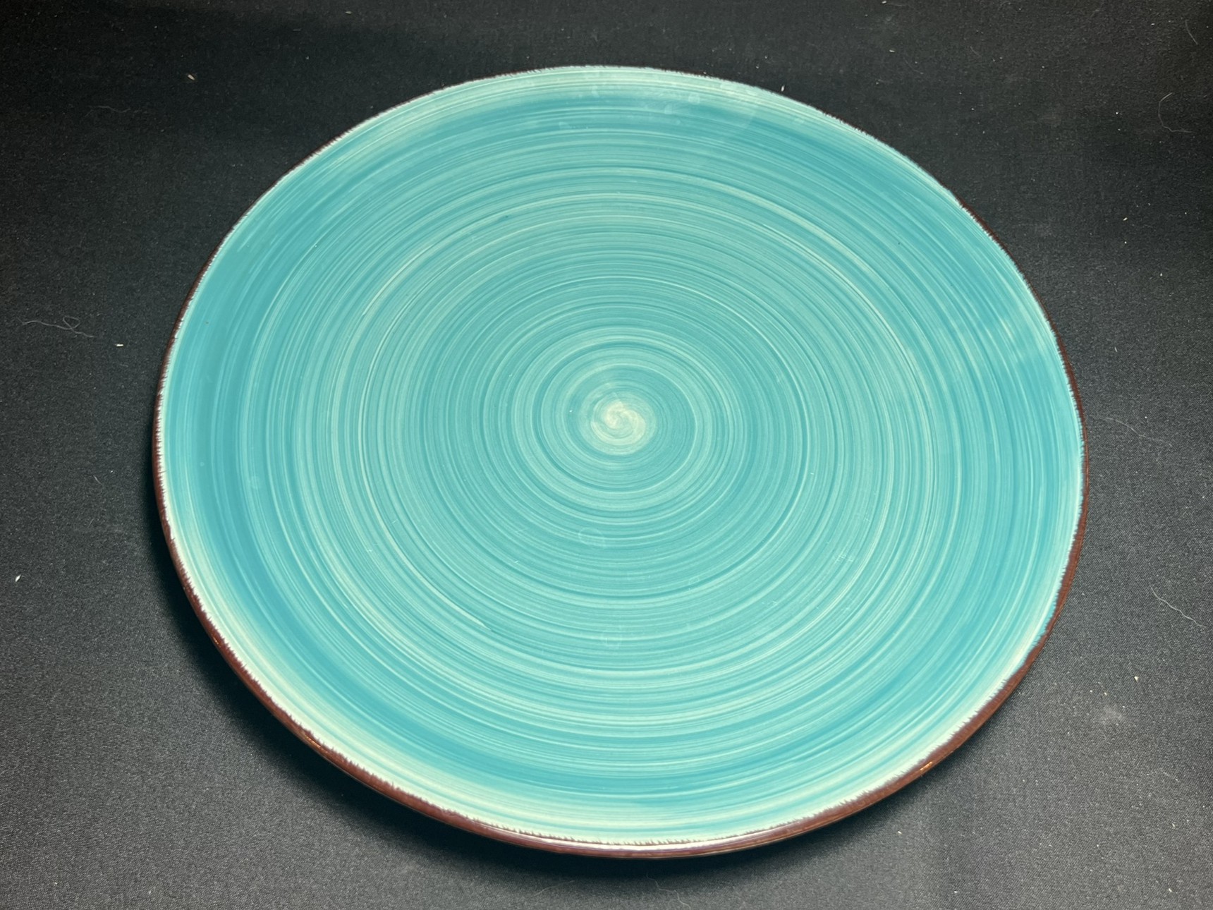 Turquoise Ceramic Dinner Plate | PC167