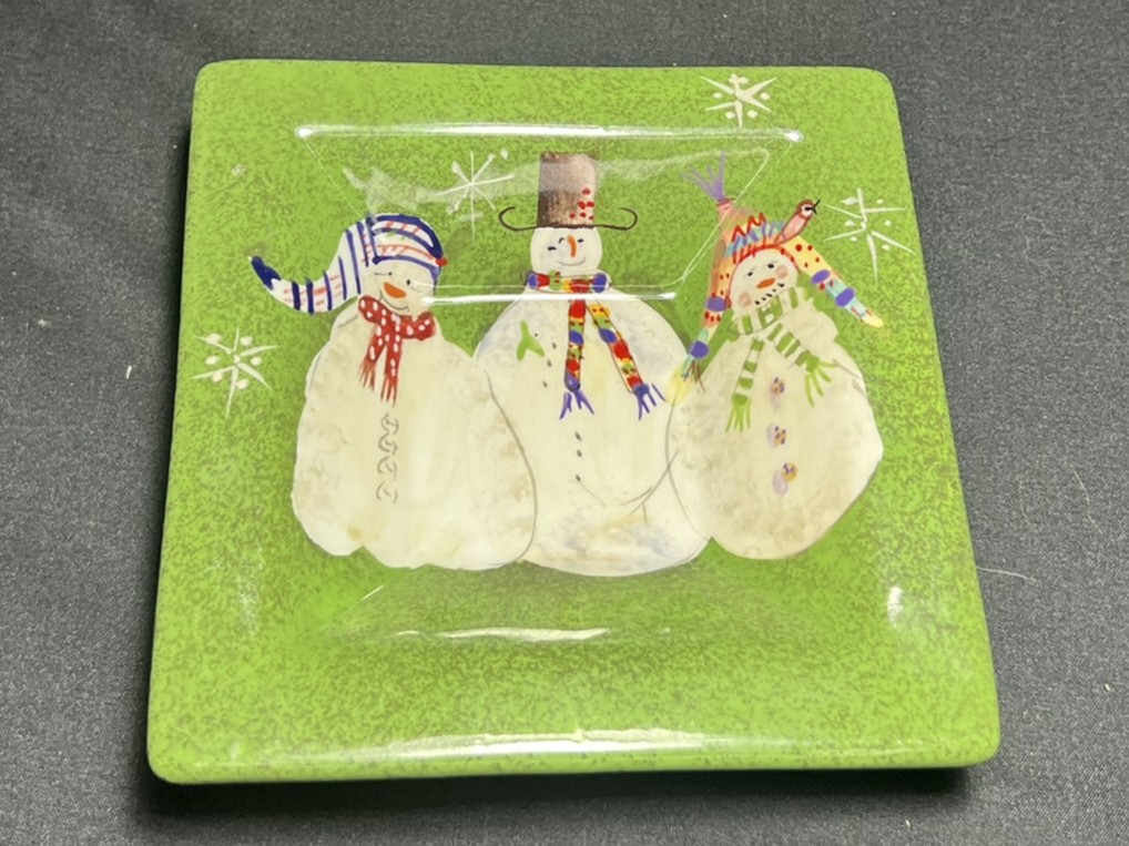 Festive Snowman Ceramic Plate | H233