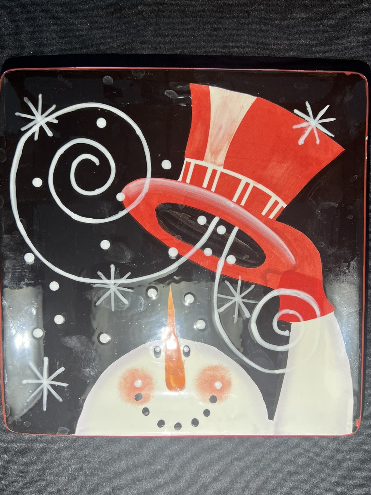Festive Snowman Plate | H122