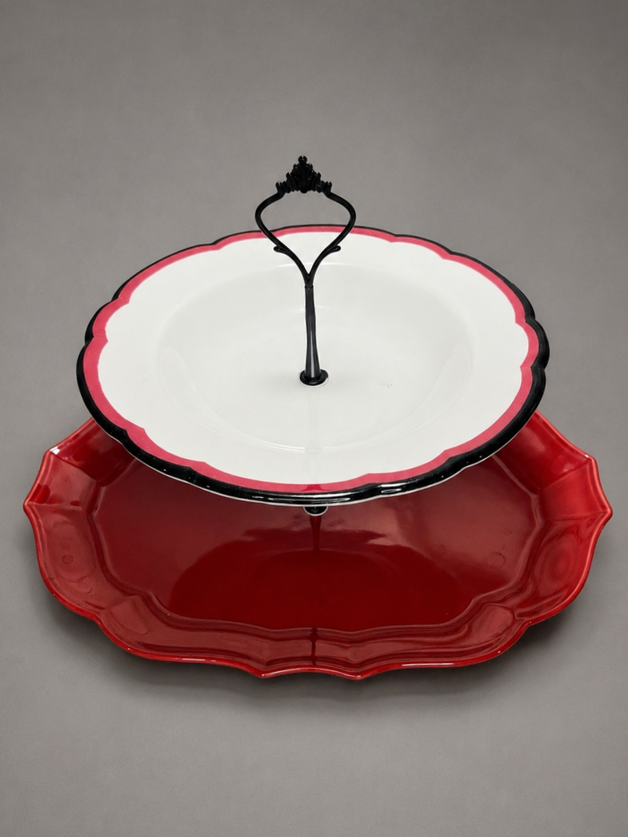 Two-Tier Ceramic Serving Tray | 2PA111