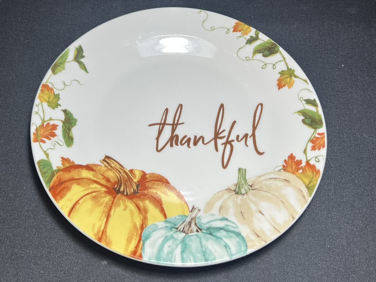 Thankful Autumn Pumpkin Plate | H200