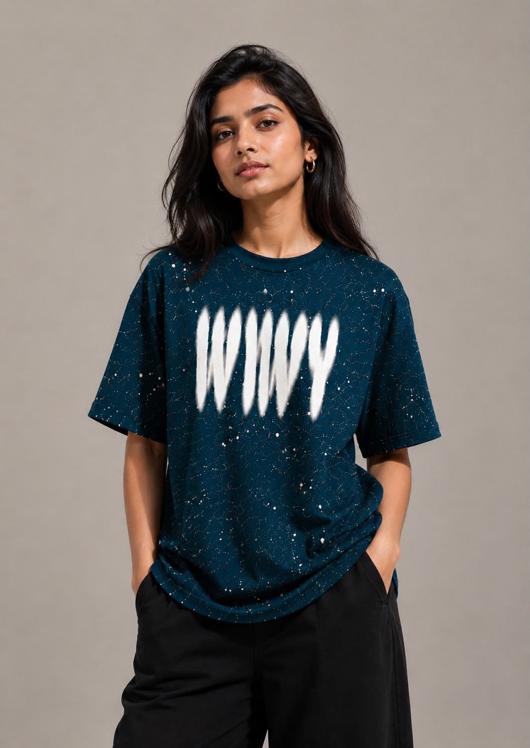 XELVANO Cosmic Drip Oversized T-Shirt