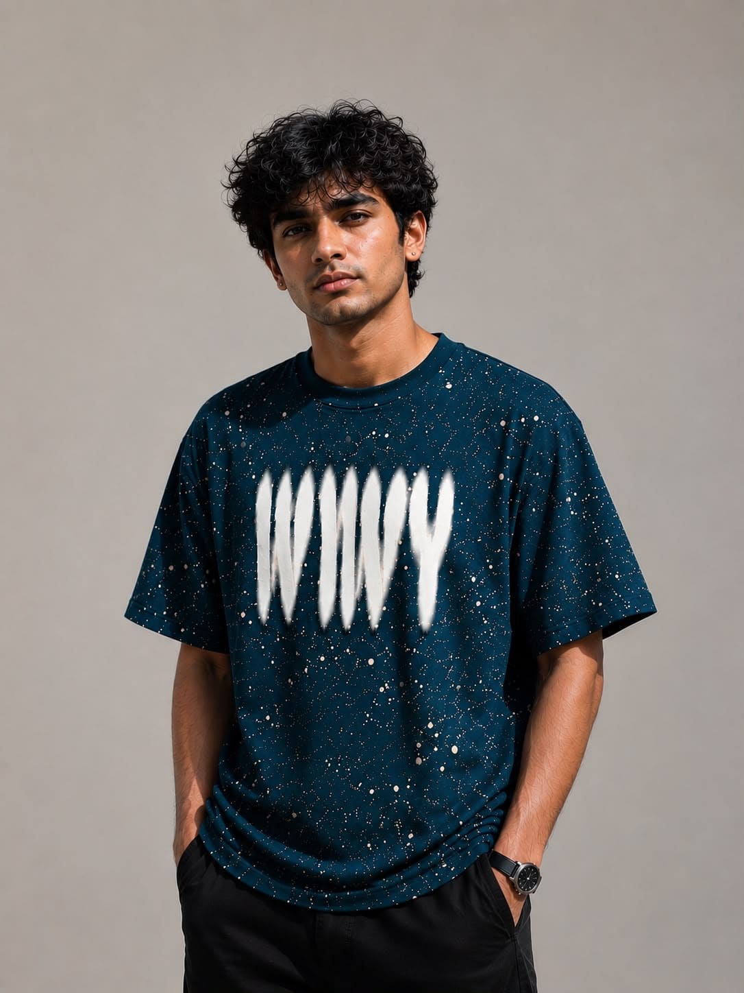 XELVANO Cosmic Drip Oversized T-Shirt