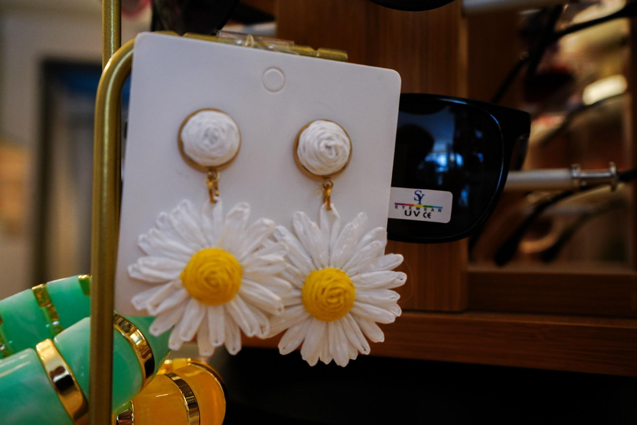 Boucles d'oreilles marguerite
