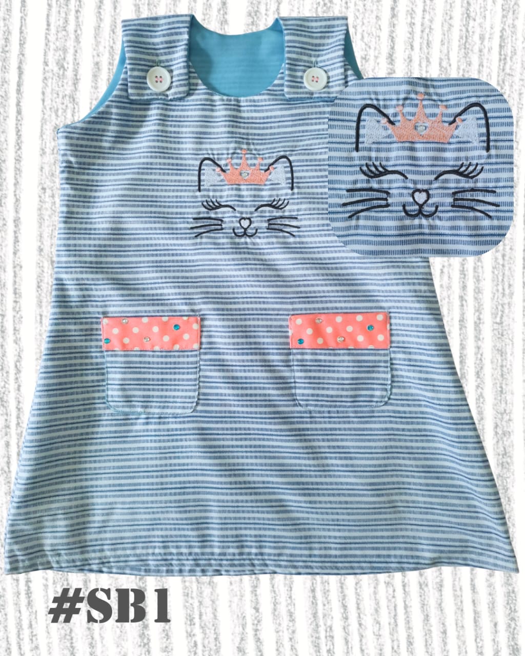 Blue Striped Baby Dress