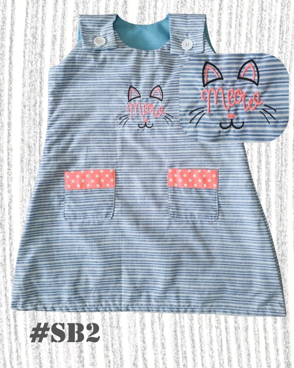 Blue Striped Baby Dress
